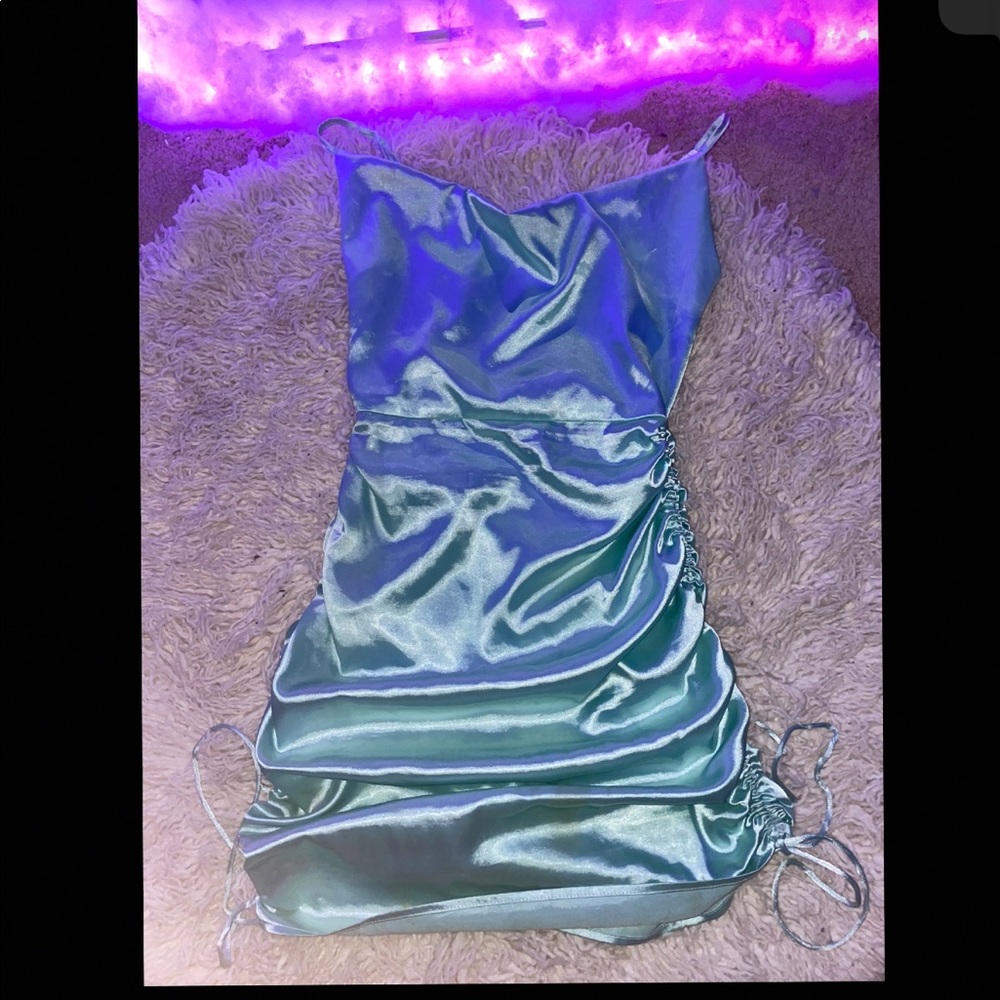 Blue Silk Dress
